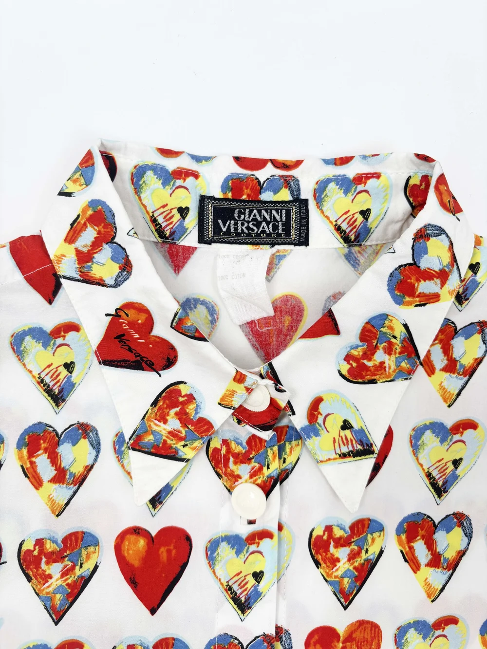 Gianni Versace S/S 1997 heart print shirt — JAMES VELORIA